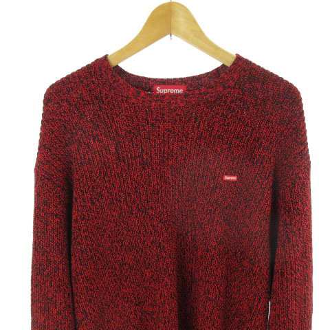 シュプリーム 21AW Melange Rib Knit Sweater スモールBOXロゴプル