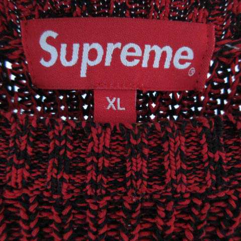 【中古】シュプリーム SUPREME 21AW Melange Rib Knit Sweater small box logo ボックスロゴ ニット  セーター メランジェ レッド XL｜au PAY マーケット