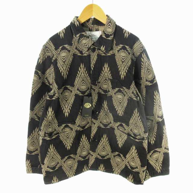 【中古】未使用品 ブラックサイン BLACK SIGN デニムジャケット Navajo Jacquard Delta Jacket ナバホ ジャガード デルタ 38