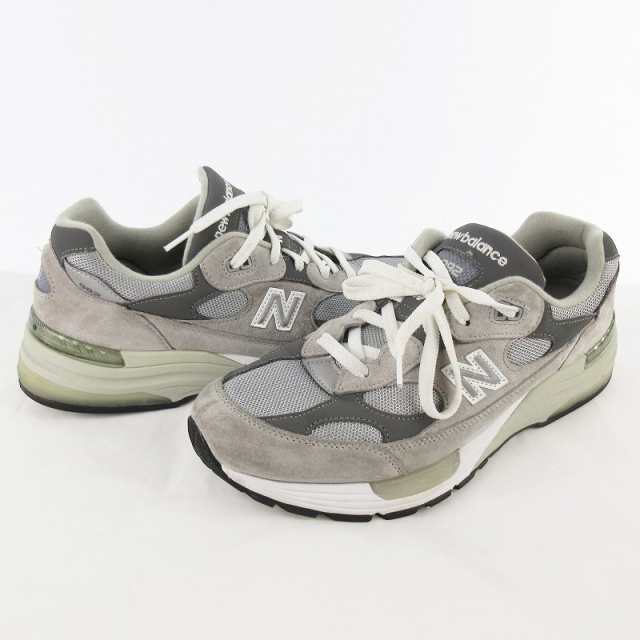 【中古】ニューバランス NEW BALANCE USA製 M992 GR スニーカー ローカット グレー スウェード US10 28ｃｍ 靴 メンズ