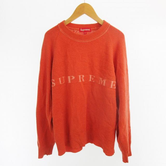 シュプリーム SUPREME 20AW stone washed swerter ストーンウォッシュ ニット セーター ロゴ レッド 赤 ウール M