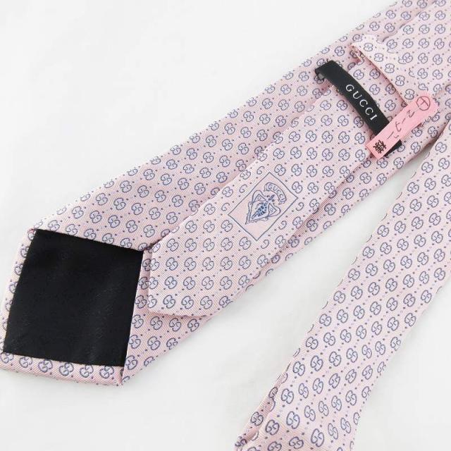GUCCI グッチ ネクタイ インターロッキング GG柄 ピンク 【公式通販】