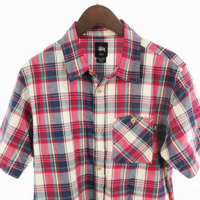 STUSSY 半袖 シャツ チェック ステューシー