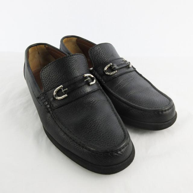 中古】ア・テストーニ a.testoni ビット ローファー シューズ 黒