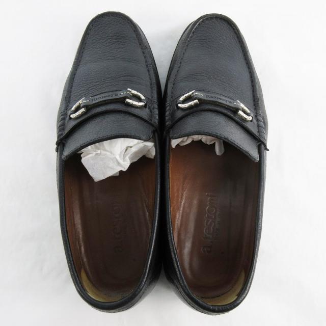 【極美品】a.testoni テストーニ　ビットローファー　スリッポン　黒 8 中古】ア・テストーニ a.testoni ビット ローファー シューズ 黒