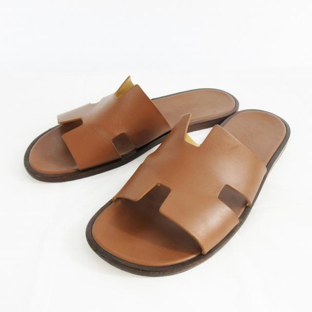 美品✨HERMES エルメス　オープントゥ　サンダル　レザー　イズミール　37 360731501_2.jpg