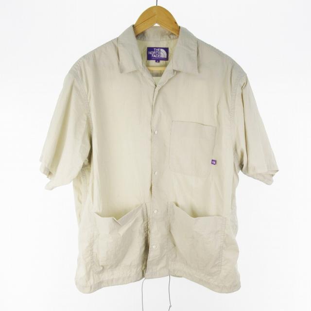 【中古】ザノースフェイス THE NORTH FACE 25SS Nylon Taffeta Field S/S Shirt シャツ 半袖 N25SG055 ライトグレー M