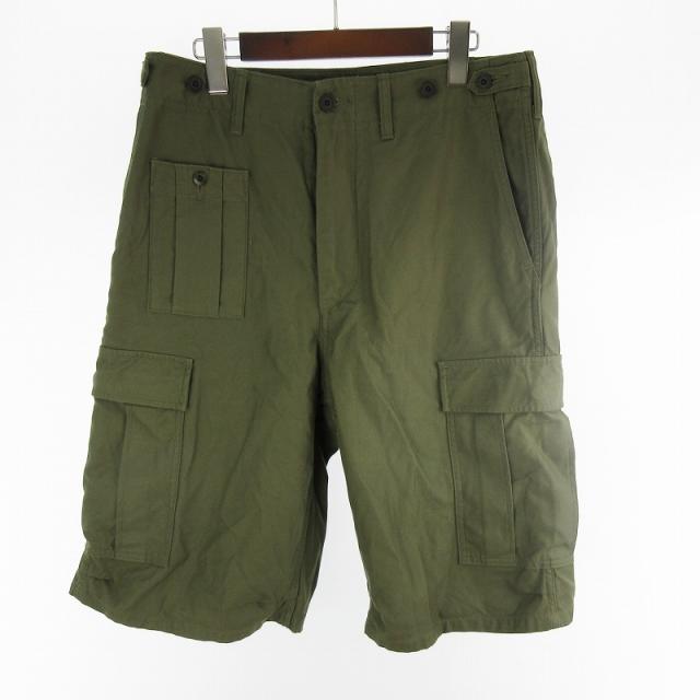 【中古】ナイジェルケーボン NIGEL CABOURN 25SS ARMY CARGO SHORT カーゴ  ショーツ ショートパンツ グリーン 32