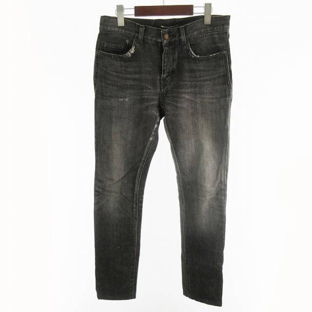 【中古】サンローラン パリ SAINT LAURENT ヴァカレロ期 スキニー デニムパンツ 527503 YB867 D02 M/SK-LW ブラック 29