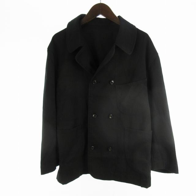 【中古】ポータークラシック Porter Classic ハンティングジャケット カバーオール コート ダブル 黒 ブラック コットン 2