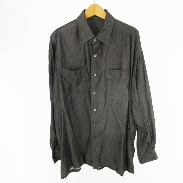 【中古】ポータークラシック Porter Classic KATSU SHIRT 克シャツ PC-016-3036 長袖 シャツ ブラック コットン テンセル 1