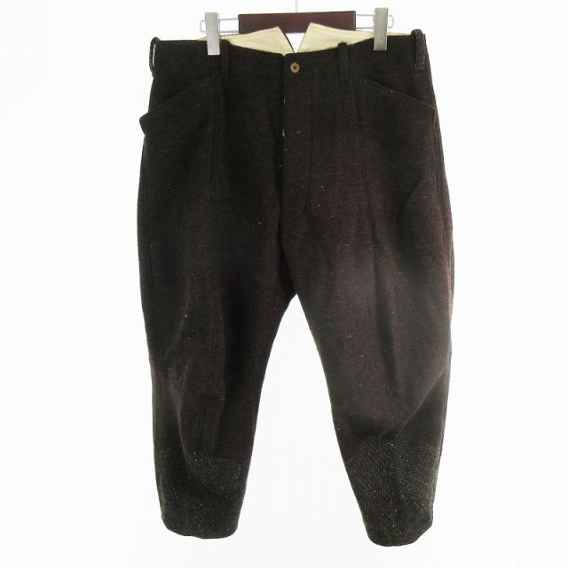 【中古】ARAKI YUU アラキユウ 荒木勇 BAGGY PANTS バギーパンツ ワイド ウール ブラウン 茶 1 ボトムス  メンズ