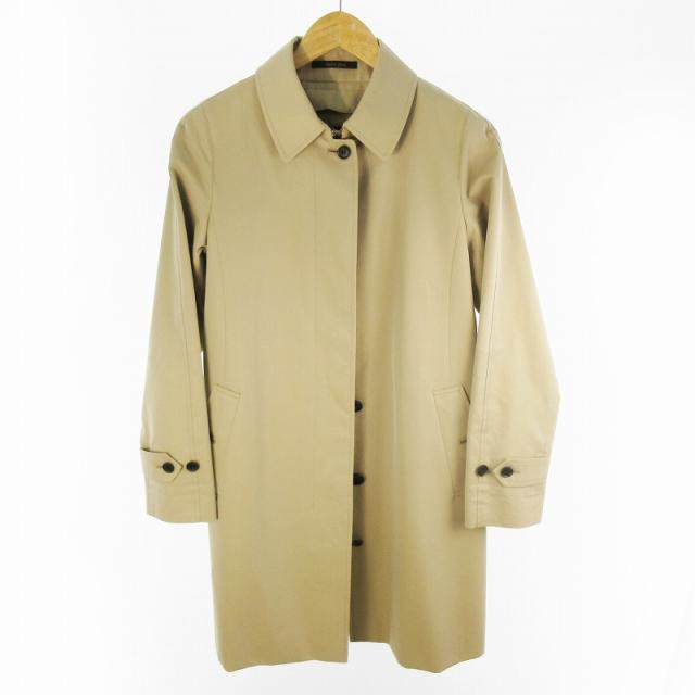 【中古】SANYO サンヨー 100年コート バルカマンコート ステンカラー ロング T1A71-001-45 ベージュ 40 三陽商会