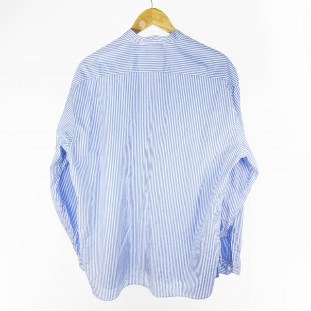 【中古】The CLASIK david&john anderson 25SS CKSH-162 COLLORLESS SHIRTS カラーレス シャツ 長袖 ストライプ 48_1