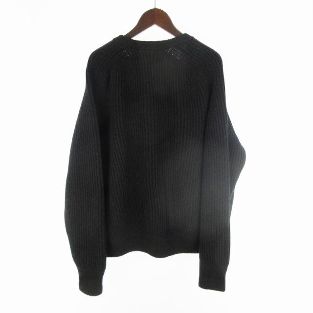 【中古】現行 SARTO サルト HEAVY WOOL RIB ZIP JACKET MOCHA ニット ジャケット ジップアップ ブラック 黒 ウール M_1