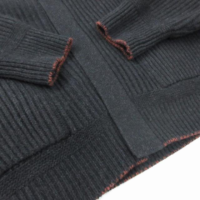 【中古】現行 SARTO サルト HEAVY WOOL RIB ZIP JACKET MOCHA ニット ジャケット ジップアップ ブラック 黒 ウール M_7