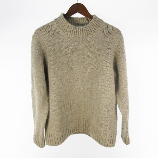 【中古】未使用品 現行 calmlence カームレンス 2 ニット セーター ベージュ ウール KNIT005 Crew Neck Pullover Wool