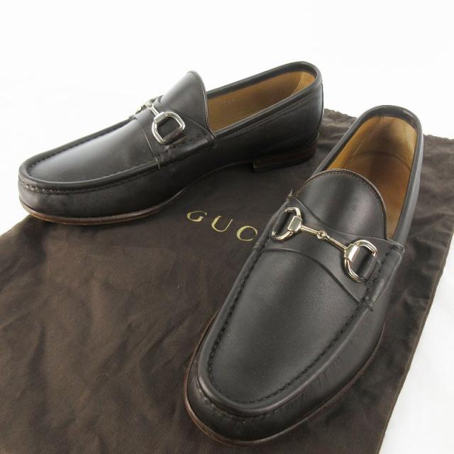 中古】グッチ GUCCI ホースビット ローファー レザー シューズ 6