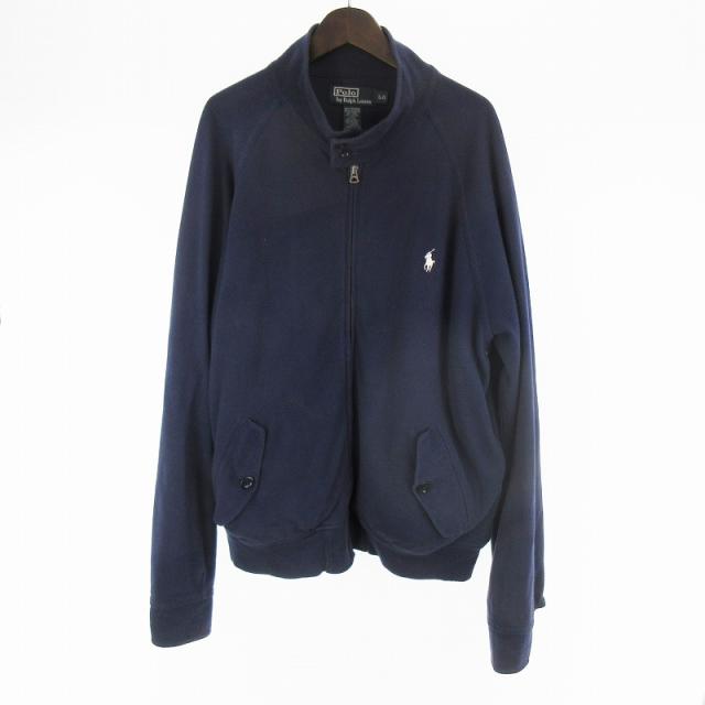 【中古】ポロ バイ ラルフローレン Polo 90’S スイングトップ ハリントンジャケット 鹿の子 G9 紺 ネイビー L