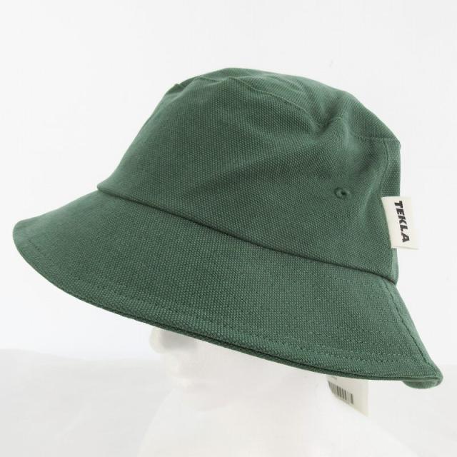 【中古】未使用品 現行 TEKLA テクラ バケットハット Verde グリーン 緑 キャンバス Ｌ 帽子  メンズ レディース
