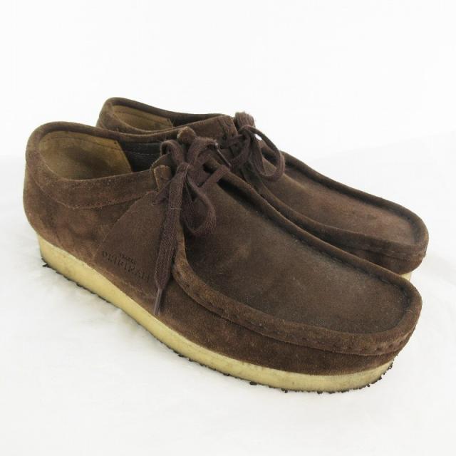 【中古】クラークス clarks UK 8 1/2 26.5cm 979E ワラビー Wallabee シューズ ブーツ スウェード レザー 茶 ブラウン 靴