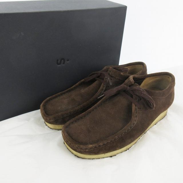【中古】クラークス clarks UK 8 1/2 26.5cm 979E ワラビー Wallabee シューズ ブーツ スウェード レザー 茶 ブラウン 靴