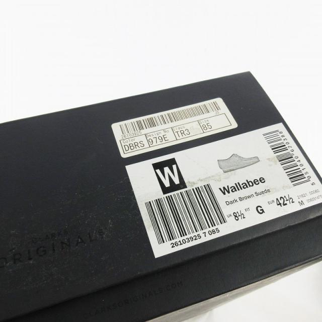 【中古】クラークス clarks UK 8 1/2 26.5cm 979E ワラビー Wallabee シューズ ブーツ スウェード レザー 茶 ブラウン 靴