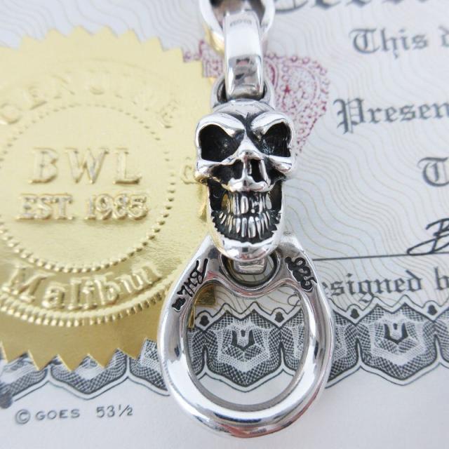 【中古】未使用品 ビルウォールレザー Bill Wall Leather One Skull Chain Bracelet ワン スカル チェーン ブレスレット B510_2