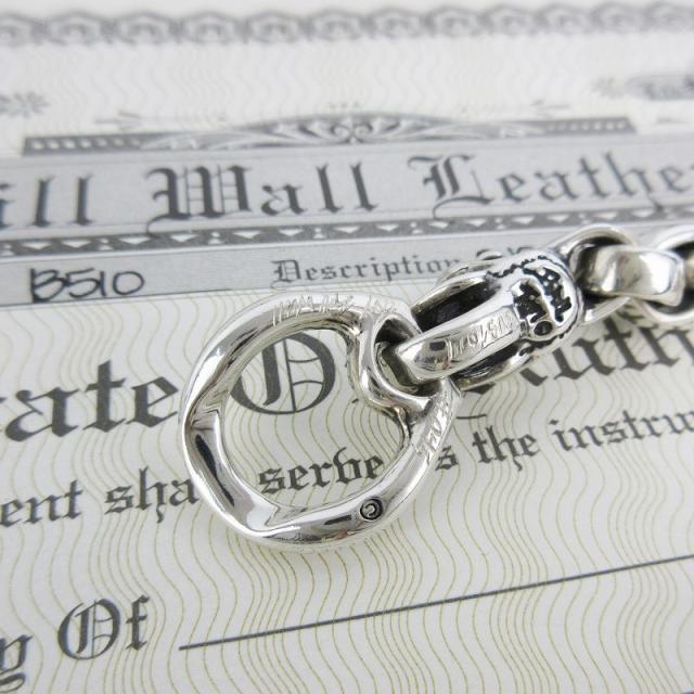 【中古】未使用品 ビルウォールレザー Bill Wall Leather One Skull Chain Bracelet ワン スカル チェーン ブレスレット B510_4