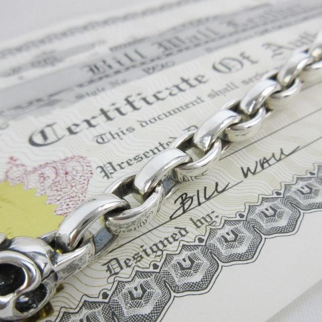 【中古】未使用品 ビルウォールレザー Bill Wall Leather One Skull Chain Bracelet ワン スカル チェーン ブレスレット B510_7