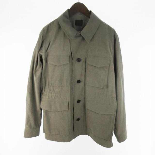 【中古】未使用品 現行 山内 2plyキュプラ 鉄媒染 コットン フィールド ジャケット 25121 ミリタリー 3 grayish green