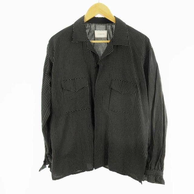 【中古】SARTO サルト 25SS Ｍ OPEN COLLAR BLOUSE オープンカラーシャツ 長袖 ドット 水玉柄 251-15-001