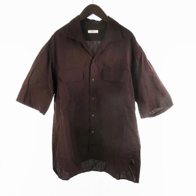【中古】calmlence カームレンス 2 SHIRT020 Classic Open Collar Short Sleeve Shirt High オープンカラー シャツ リネン 半袖