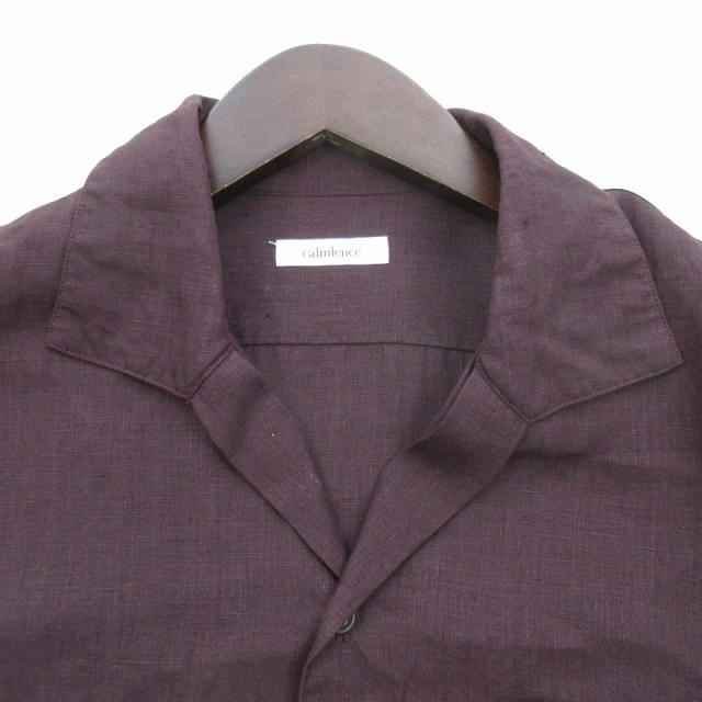 【中古】calmlence カームレンス 2 SHIRT020 Classic Open Collar Short Sleeve Shirt High オープンカラー シャツ リネン 半袖_2