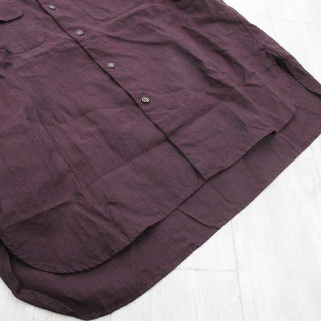 【中古】calmlence カームレンス 2 SHIRT020 Classic Open Collar Short Sleeve Shirt High オープンカラー シャツ リネン 半袖_4