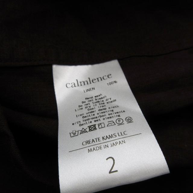 【中古】calmlence カームレンス 2 SHIRT020 Classic Open Collar Short Sleeve Shirt High オープンカラー シャツ リネン 半袖_5