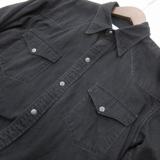 【中古】未使用品 25AW サルト SARTO Ｍ ライト デニム ウエスタン シャツ LIGHT DENIM WESTERN SHIRT 252-19-001 ブラック_3