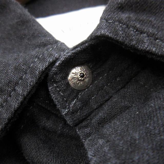 【中古】未使用品 25AW サルト SARTO Ｍ ライト デニム ウエスタン シャツ LIGHT DENIM WESTERN SHIRT 252-19-001 ブラック_4