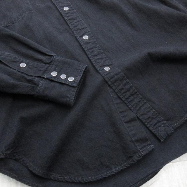【中古】未使用品 25AW サルト SARTO Ｍ ライト デニム ウエスタン シャツ LIGHT DENIM WESTERN SHIRT 252-19-001 ブラック_5