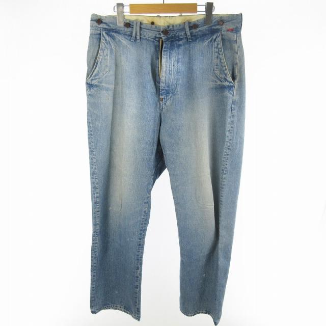 【中古】アナクロノーム anachronorm 34 デニムパンツ ジーンズ Gパン シンチバック ワーク ぺインター ヴィンテージ加工