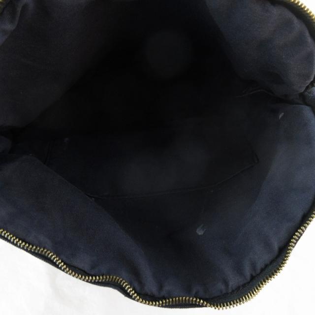 【中古】エルメス HERMES ボリード ポーチ MM キャンバス コットン レザー ネイビー 紺 化粧ポーチ 小物入れ バッグ 鞄_3
