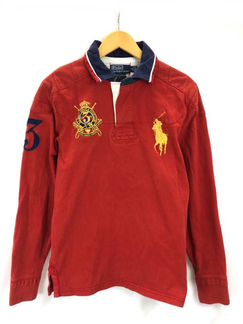 中古 ポロ バイ ラルフローレン Polo By Ralph Lauren ポロシャツ 長袖 ビッグポニー ロゴ刺繍 M 赤 レッド Sss5 国内正規 メンズの通販はau Wowma ブランド古着のベクトル