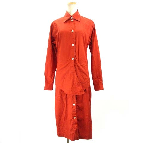 中古 エルメス Hermes マルジェラ期 レイヤードシャツワンピース 長袖 H刺繍ボタン オレンジ 38 約m 国内正規 Ibs70 レディースの通販はau Pay マーケット ブランド古着のベクトル