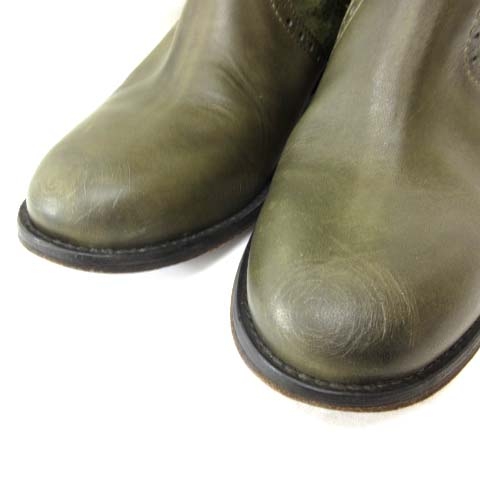 中古 ディーゼルスタイルラボ Diesel Style Lab ロングブーツ レザー スエード カーキグリーン 7 23 5 24cm Nvw レディースの通販はau Pay マーケット ブランド古着のベクトル