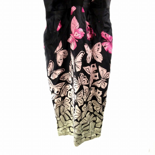 中古 ヴェルサーチ ヴェルサーチェ Versace ホルターネックワンピース リボン ひざ丈 バタフライプリント 黒 ブラック 38 Mの通販はau Pay マーケット ブランド古着のベクトル