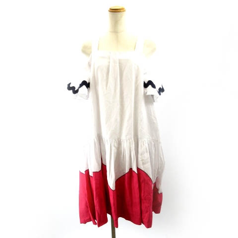 中古 未使用品 チェスティ Chesty オフショルダーフレアワンピース ひざ丈 白 ホワイト ピンク 1 M Ibo3 レディースの通販はau Pay マーケット ブランド古着のベクトル