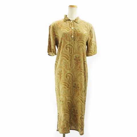 中古 エトロ Etro ワンピース ペイズリー柄 シルク100 ヴィンテージ 半袖 40 ベージュ レディースの通販はau Pay マーケット ブランド古着のベクトル