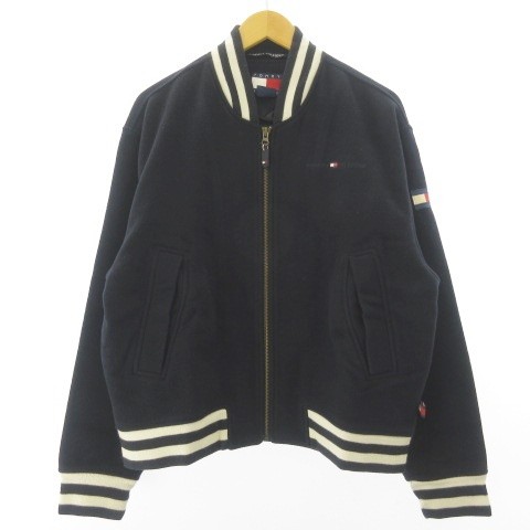 中古】トミーヒルフィガー TOMMY HILFIGER 美品 スタジャン ブルゾン