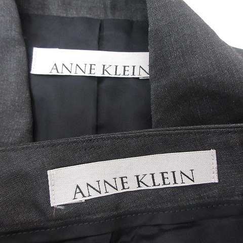 中古】アンクライン ANNE KLEIN パンツスーツ セットアップ リネン混