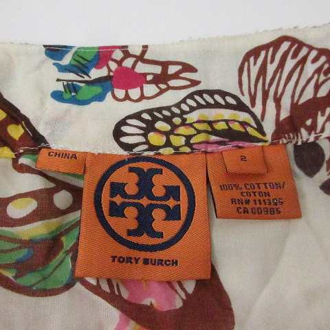 中古】トリーバーチ TORY BURCH ワンピース ひざ丈 蝶 ビジュー